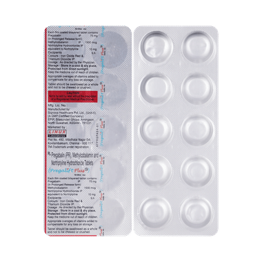 Pregalift Plus 75mg/10mg/1500mcg Tablet