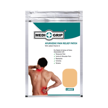 Medigrip Ayurvedic Pain Relief Patch Large Brown