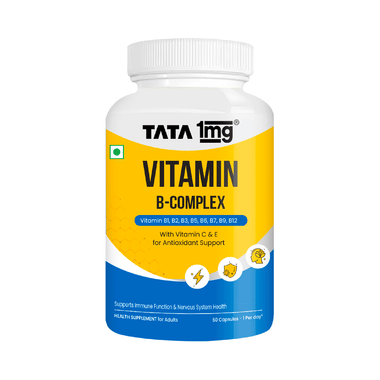 Vitamin B-Complex Capsules | Supports Energy, Metabolism & Nervous System | By Tata 1mg
