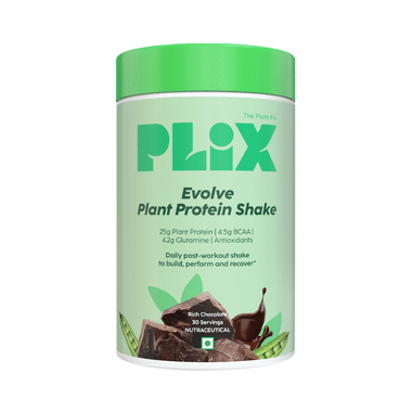 Plix Evolve Plant Protein Shake Powder (1kg Each) Rich Chocolate