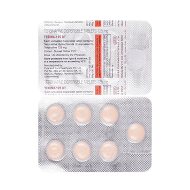 टेबिना 125mg टैबलेट डीटी