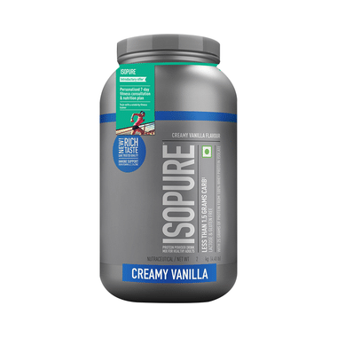 Isopure Whey Protein With Less Than 1.5gm Carbs | For Fitness, Immunity & Skin | Flavour Powder Creamy Vanilla