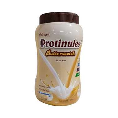 Protinules Powder With Whey Protein, DHA, Vitamins & Minerals | Flavour Butterscotch Gluten Free