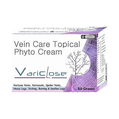 LeeWell Variclose Varicose Veins Cream For External (haemorrhoids) Piles, Varicocele - Aloevera, Butchers Broom, Horse Chestnut Extract
