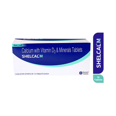 Shelcal -M Tablet With Calcium, Vitamin D3 & Minerals | For Bone & Joint Health