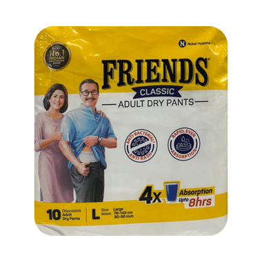 Friends Classic Anti-Bacterial & Anti-Rash Adult Unisex Dry Pants | Size Large