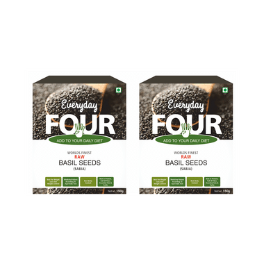 Everyday Four Raw Basil Seeds (150gm Each)