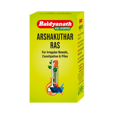 Baidyanath Arshakuthar Ras Tablet | For  Irregular Bowel, Constipation & Piles