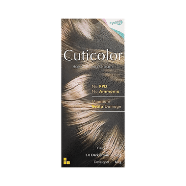 Cuticolor Dark Brown Hair Coloring Cream | PPD & Ammonia-Free