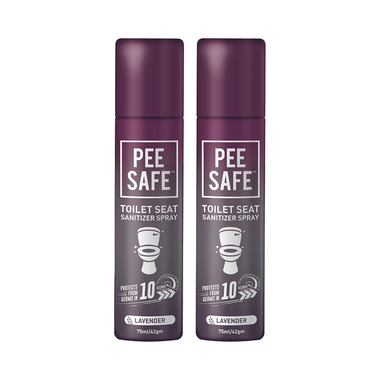 Pee Safe Toilet Seat Sanitizer Spray (75ml Each) Lavender