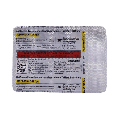 Aidformin SR 1gm Tablet