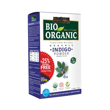 Indus Valley Bio Organic Indigo Powder +25% Extra Free