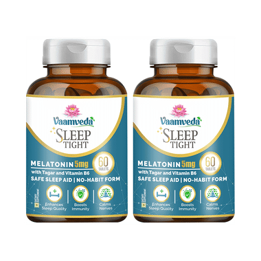 Vaamveda Sleeping Tablet Melatonin 5mg For Insomnia (60 Each)