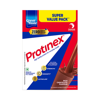 Protinex High Quality Protein | Nutritional Drink for Immunity & Strength Zero Added Sugar Rich Chocolate Powder