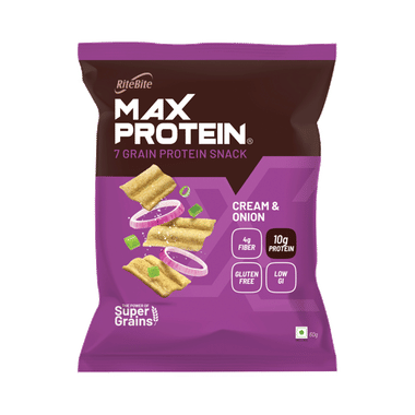 RiteBite Max Protein Chips (60gm Each) Cream & Onion