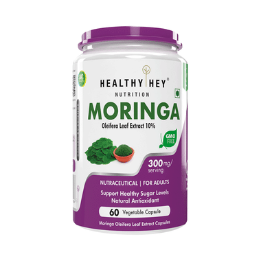 HealthyHey Moringa 300mg Vegetable Capsule