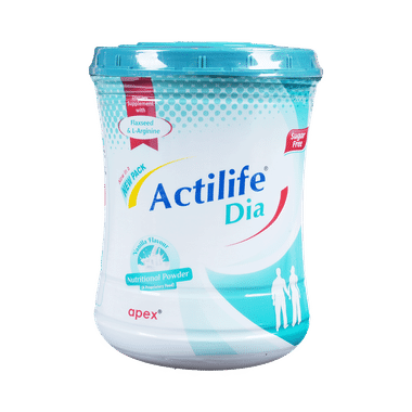 Actilife Dia With Flaxseed & L-Arginine | Sugar Free | Flavour Vanilla Powder