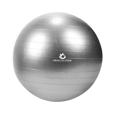 Healthtrek Anti Burst Gym/Yoga/Exercise/Swiss Ball 65cm Grey