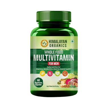 Himalayan Organics Whole Food Multivitamin For Men Vegetarian Capsule | Brain, Heart & Eye Health