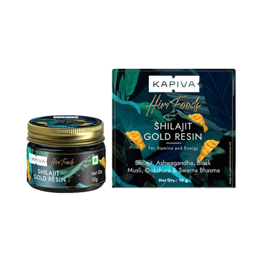 Kapiva Shilajit Gold Resin With Ashwagandha, Black Musli & Gokshura | For Stamina & Energy