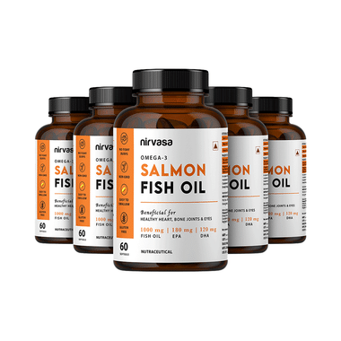 Nirvasa Omega-3 Salmon Fish Oil Softgel (60 Each)