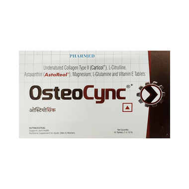 Osteocync Tablet with Collagen, Magnesium, Glutamine & Vitamin E | For Joint Health | Minerals & Vitamins Blend