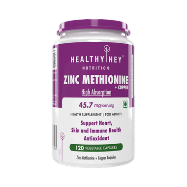 Healthy Hey Zinc Methionine + Copper Vegetable Capsule