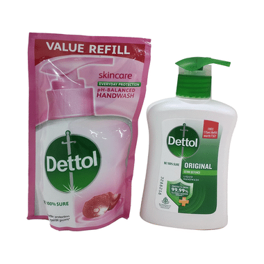 Dettol Original Liquid Handwash With 175ml Refill Free