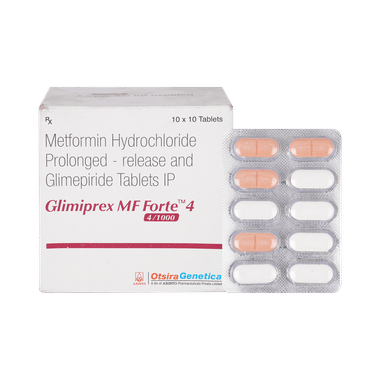 Glimiprex MF Forte 4mg/1000mg Tablet