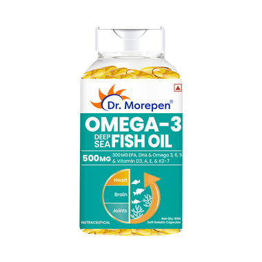 Dr. Morepen Omega 3 Deep Sea Fish Oil 500 Mg For Heart, Brain & Joints