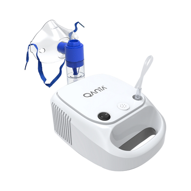 Qanta PRO Piston Compressor Nebulizer Machine with Complete Mask Kit for Adult & Child White