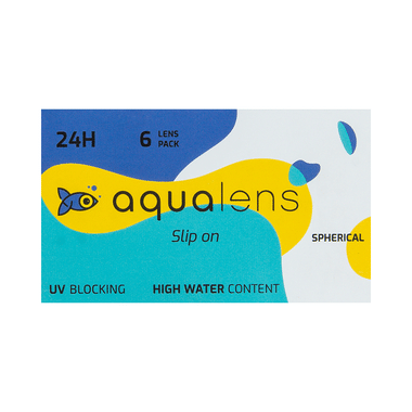 Aqualens 24H Contact Lens With High Water Content & UV Protection Optical Power -3.75 Transparent Spherical