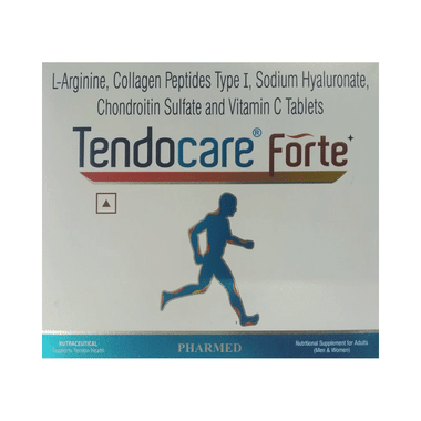 Tendocare Forte L-Arginine,Collagen Peptides Type 1,Sodium Hyaluronate, Chondroitin Sulphate & Vitamin C Tablet