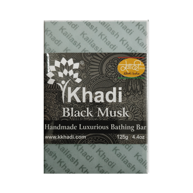 Khadi India Black Musk Handmade Luxurious Bathing Bar