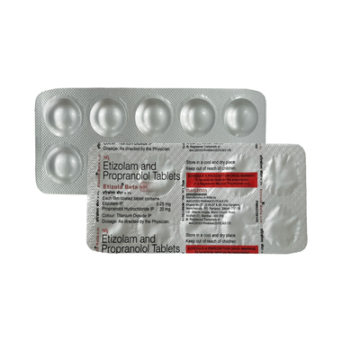 Etizola Beta 0.25 mg/20 mg Tablet