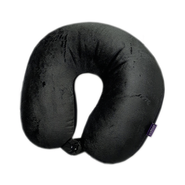 Viaggi Microbead Travel Neck Pillow With Fleece Black