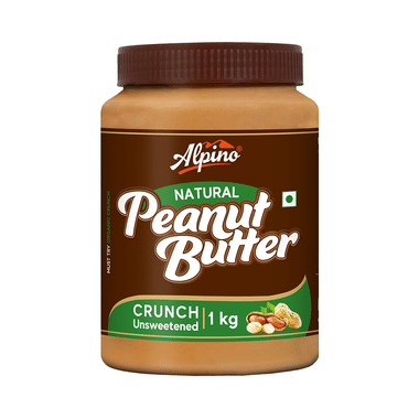 Alpino Natural Crunch Unsweetened Peanut Butter (1kg Each)