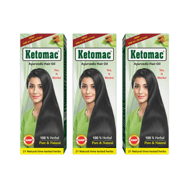 Ketomac Ayurvedic Hair Oil (130ml Each)