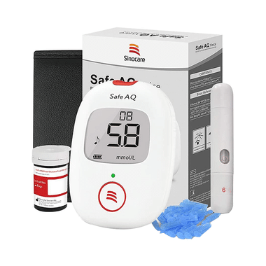 Sinocare Safe AQ Voice Blood Glucose Meter With 10 Strips