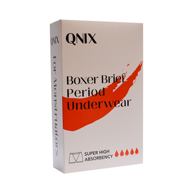 QNIX Boxer Brief Period Underwear Large Black