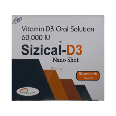 Sizical-D3 Nano Shot (Each 5ml) Butterscotch Sugar Free