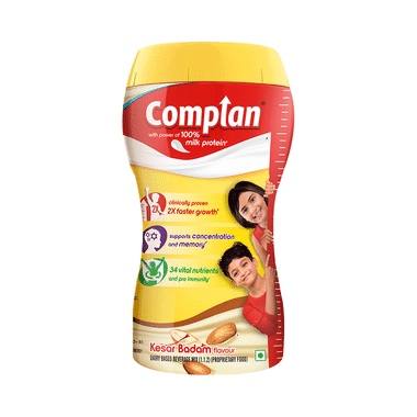 Complan Nutrition Drink Powder For Children | Nutrition Drink For Kids With Protein & 34 Vital Nutrients | Kesar Badam