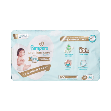 Pampers Premium Care Pants with Aloe Vera & Cotton-Like Softness | Size Medium