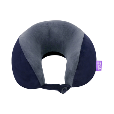 Viaggi U Shape Super Soft Memory Foam Travel Neck Pillow Navy Grey