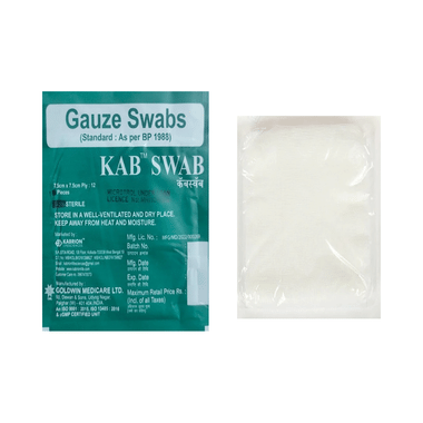 Kabrion  Kab Gauze Swab Unit 7.5cm x 7.5cm x 12ply