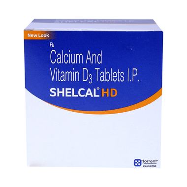 Shelcal - HD Tablet With Calcium & Vitamin D3 | Bone, Joint & Muscle Care