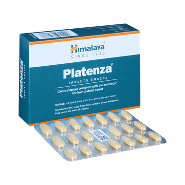 Himalaya Healthcare Platenza Tablet With Carica Papaya Complex | Manages Low Platelet Count