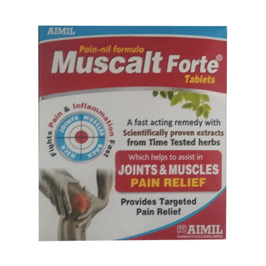 Aimil Pharmaceuticals Muscalt Forte Tablet |  For Joint & Muscle Pain Relief