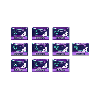 Piiu Anion Sanitary Pads (7 Each) With 2 Panty Liner Free XL