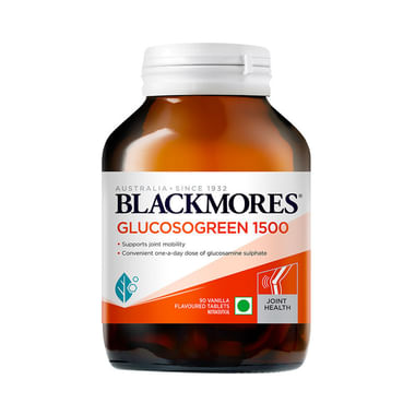 Blackmores Glucosogreen 1500 with Glucosamine Sulphate | Tablet for Joint Mobility | Flavour Vanilla